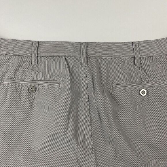 Apt. 9 Gray Striped Chino Shorts Active Waistband Sz 40 Flat Front 11" Inseam - Picture 7 of 7